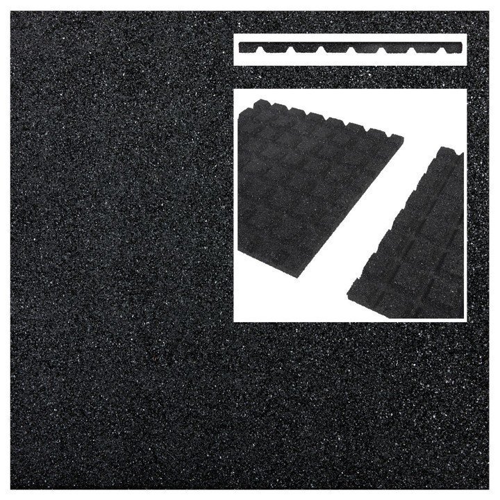 Soft rubber mat black